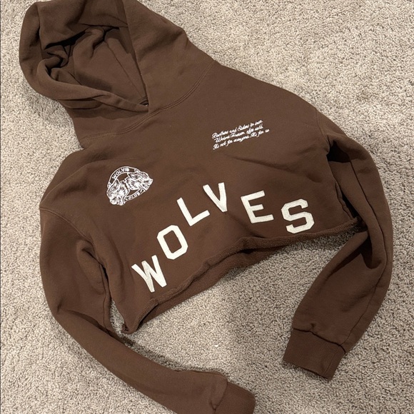 Darc Sport Sweaters - Darc Sport Brown Cropped Hoodie